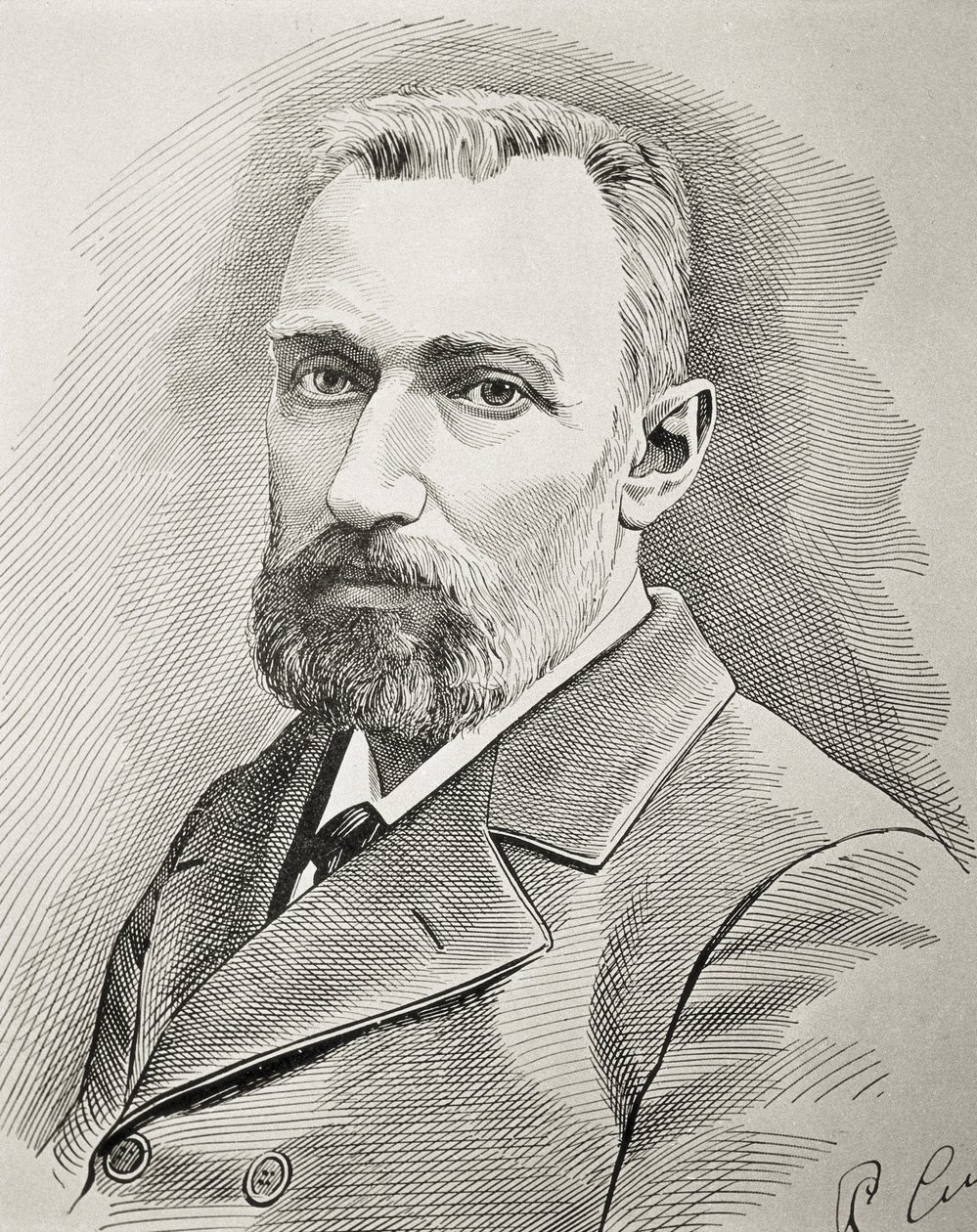 CURIE, Pierre (1859-1906). Französischer Physiker. Porträt von 1898. von Unknown artist