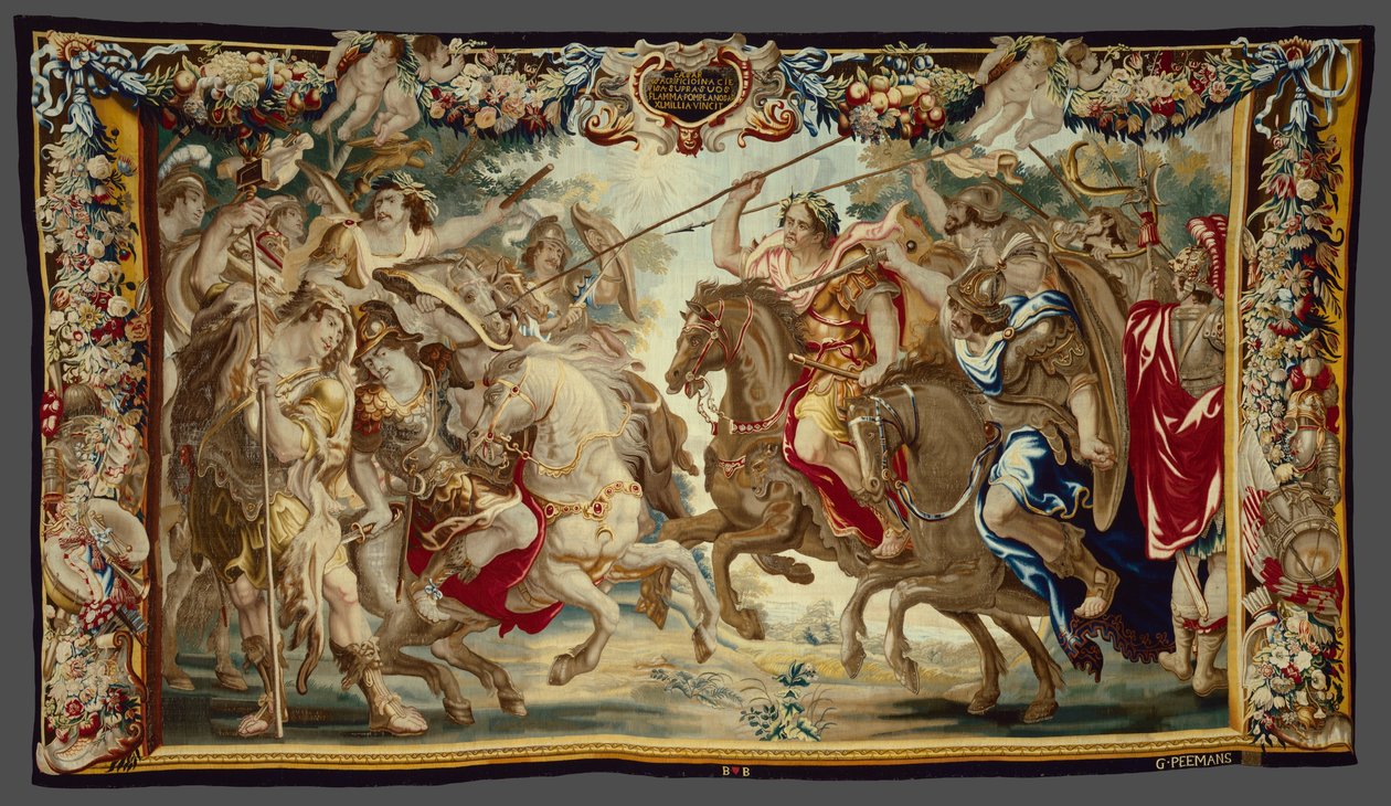 Caesar besiegt die Truppen von Pompeius aus Die Geschichte von Caesar und Cleopatra von Unknown artist