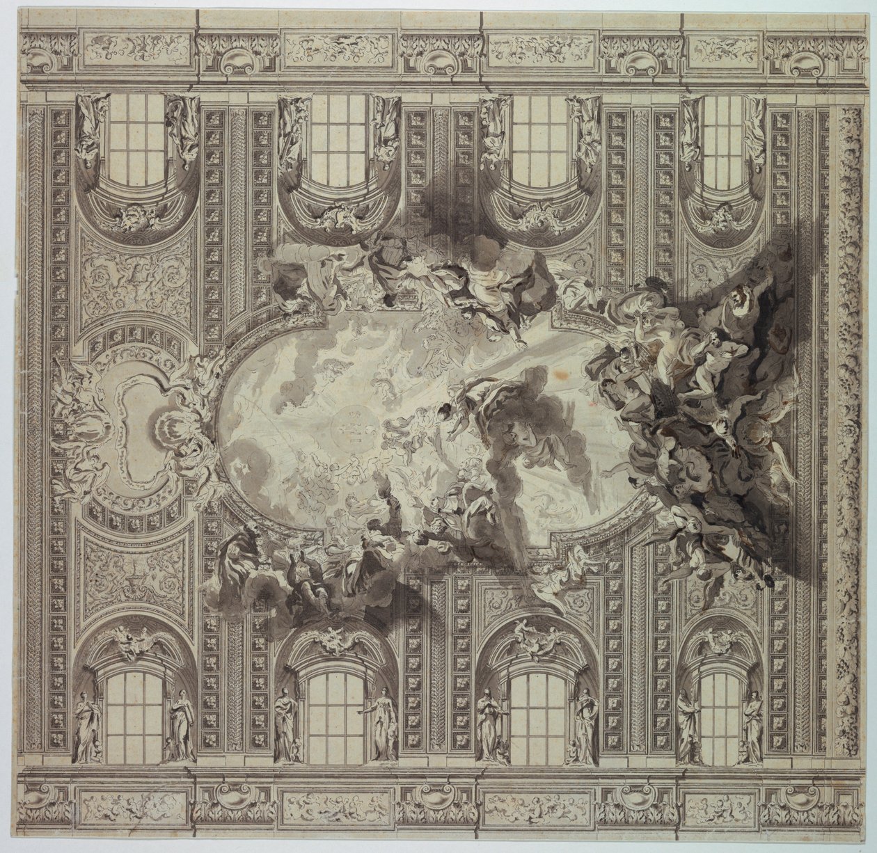 Decke der Kirche des Gesù, Rom, Italien von Unknown artist