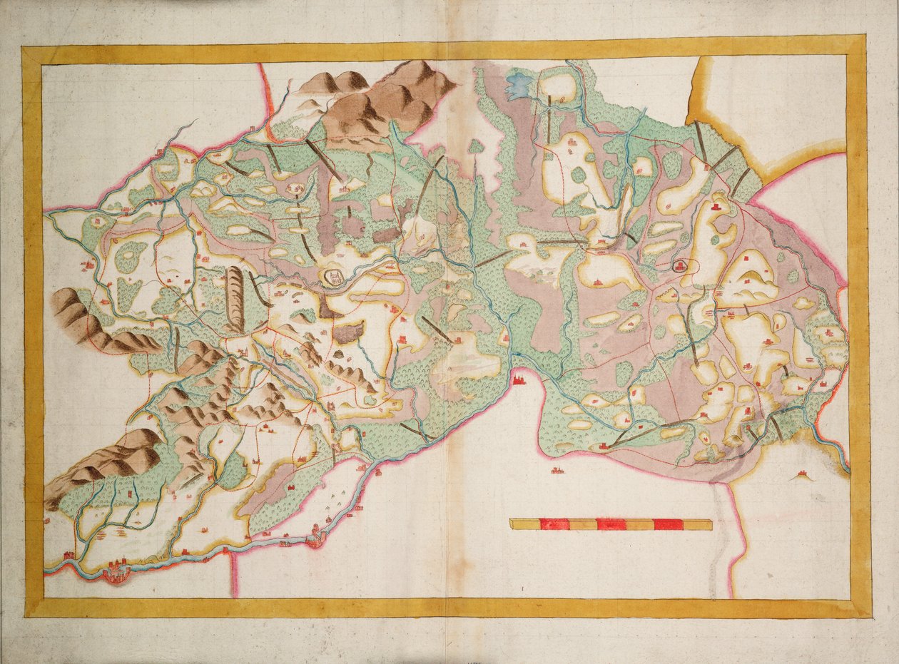 Karte von Leix und Offaly, Irland, c.1590 von Unknown artist