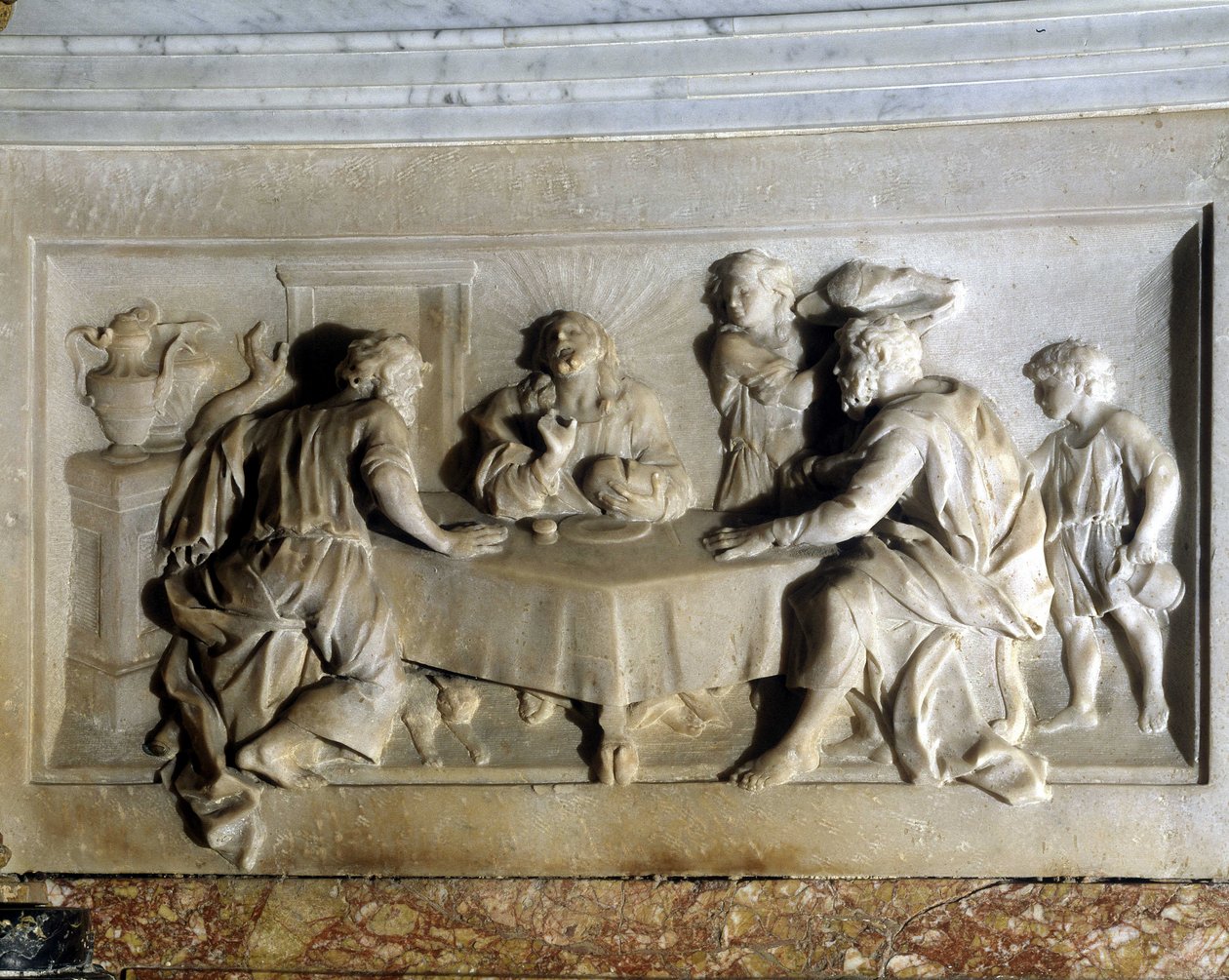 Christus und die Pilger von Emmaus. Altarbild der Kirche von Trets von Unknown artist