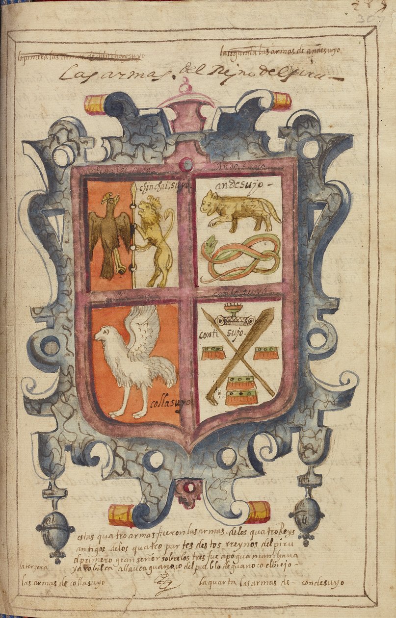 Wappen des Königreichs Peru von Unknown artist