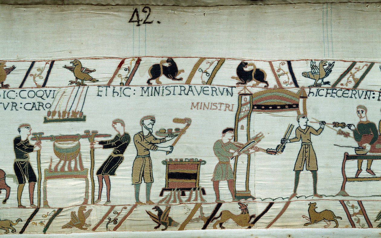 Eroberung Englands durch den Herzog der Normandie Wilhelm den Eroberer im Jahr 1066 (Detail) von Unknown artist