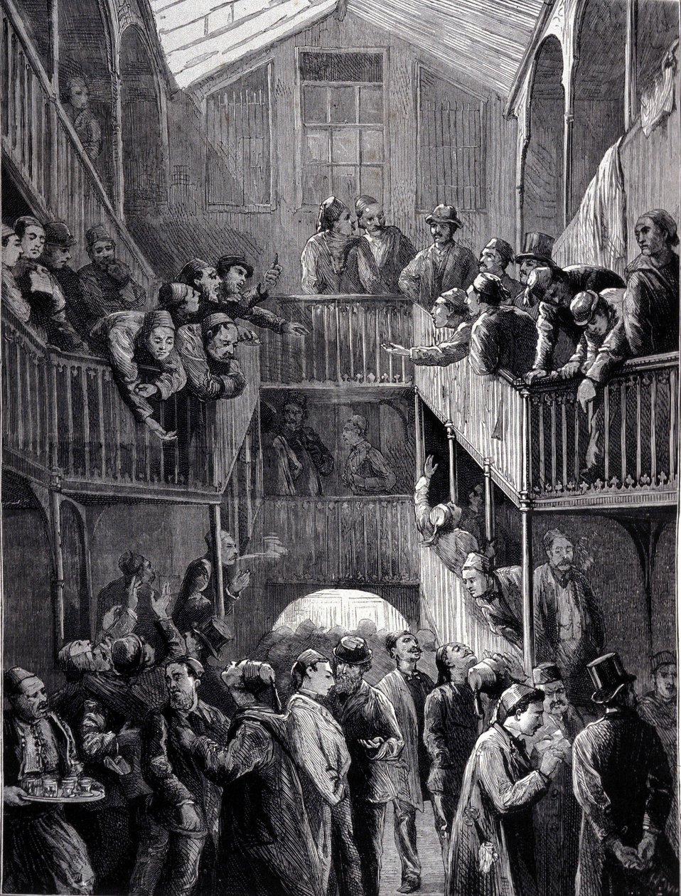 Konstantinopel: Die Börse im Vorort Galata im Jahr 1878 von Unknown artist