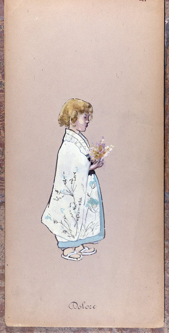 Kostüm von Il Bambino (Il Dolore) für die Uraufführung von Madame Butterfly von Giacomo Puccini, 1904. Sammlung des Museo della Scala in Mailand von Unknown artist
