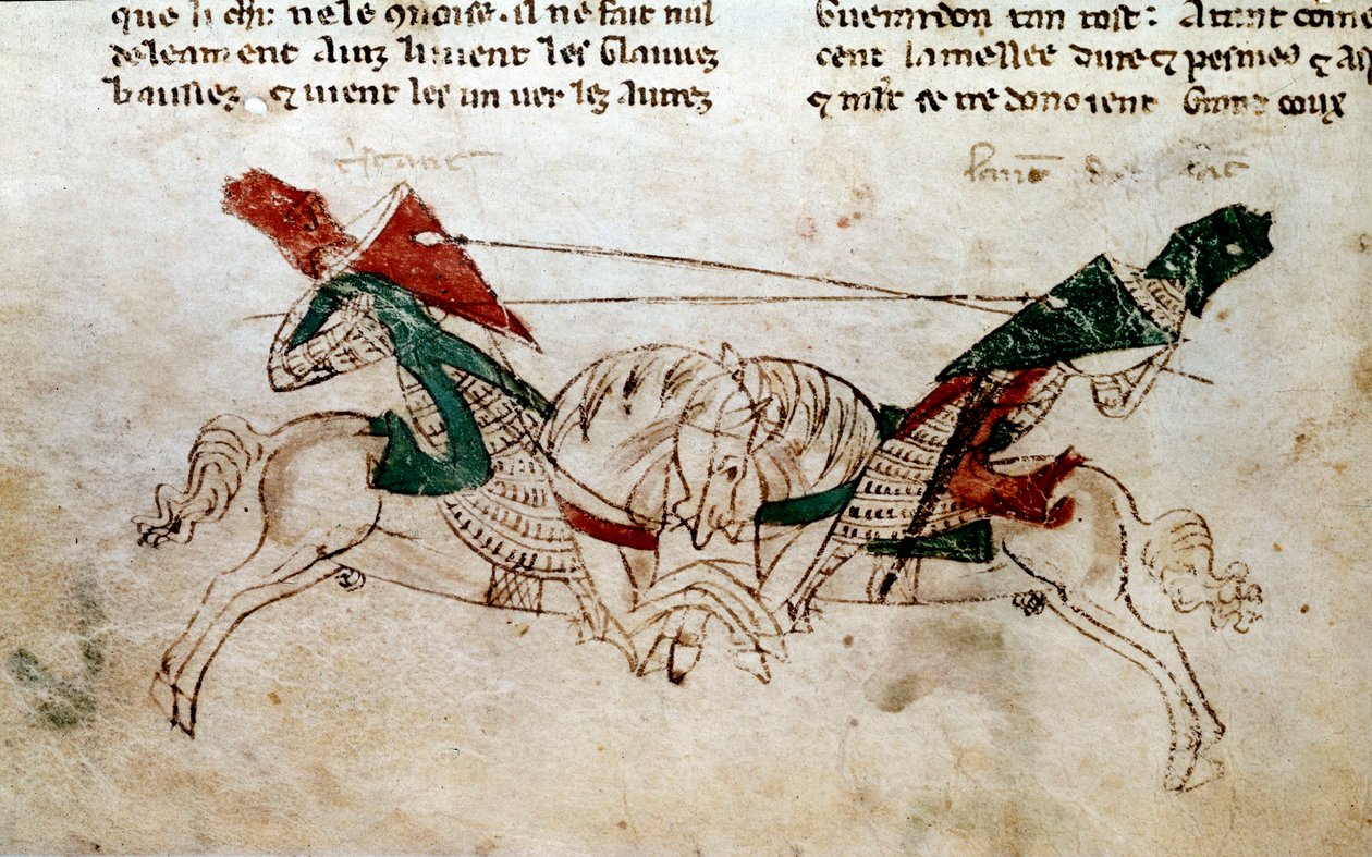 Zyklus von König Artus: „Schlacht von Lancelot und Tristan“ von Unknown artist