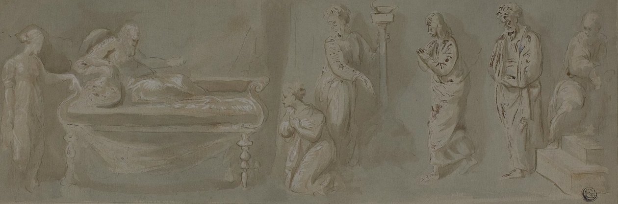 David verspricht Bathseba, dass Salomo herrschen wird von Unknown artist
