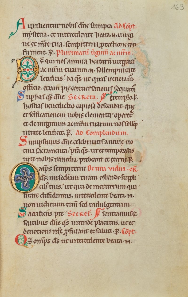 Dekorierter Initialbuchstabe D; Dekorierter Initialbuchstabe O von Unknown artist