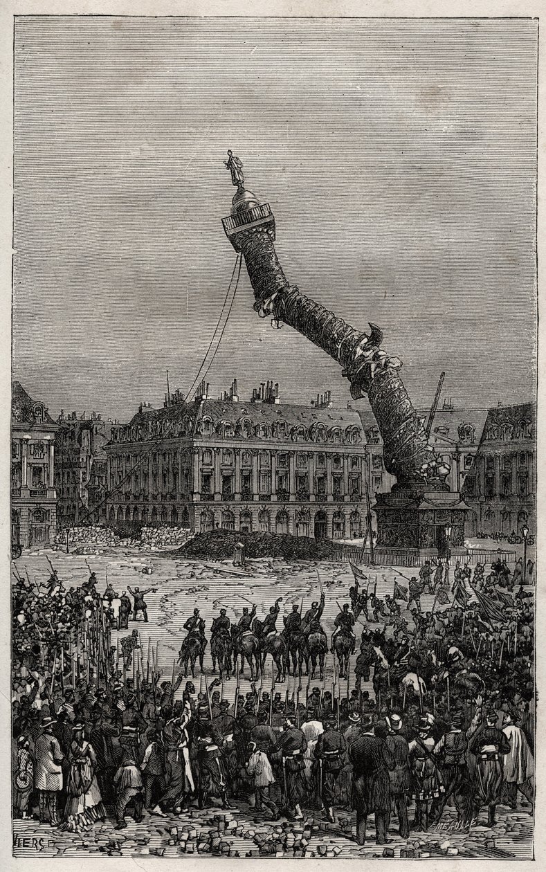 Zerstörung der Vendôme-Säule während der Kommune von Unknown artist