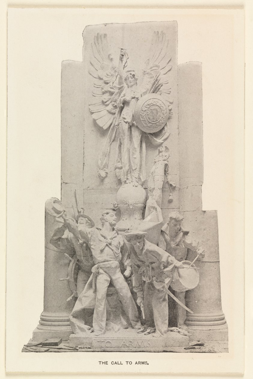 (Detail) der Aufruf zur Waffen-Statue am Dewey-Bogen von Unknown artist