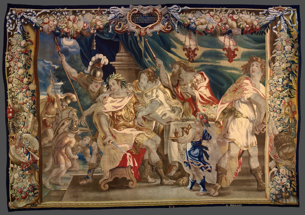 Entdeckung des Plans, Caesar und Cleopatra zu töten, aus Die Geschichte von Caesar und Cleopatra von Unknown artist