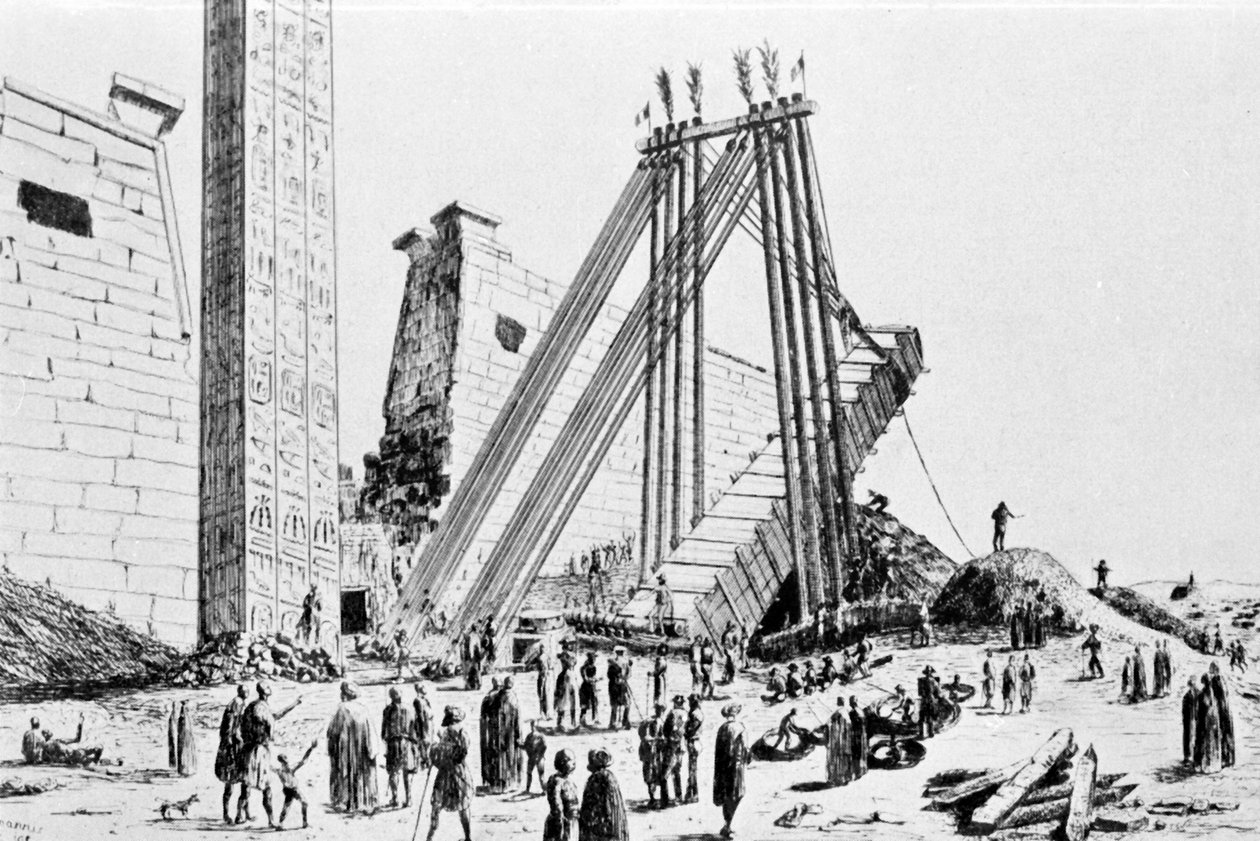 Verlegung des Obelisken von Luxor im Jahr 1829 von Unknown artist