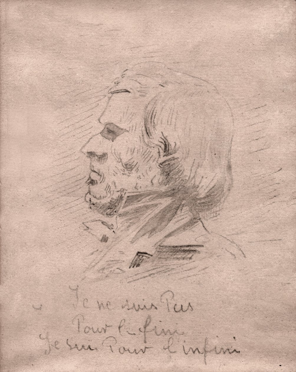 Eugène Delacroix (Zeichnung, ca. 1850) von Unknown artist