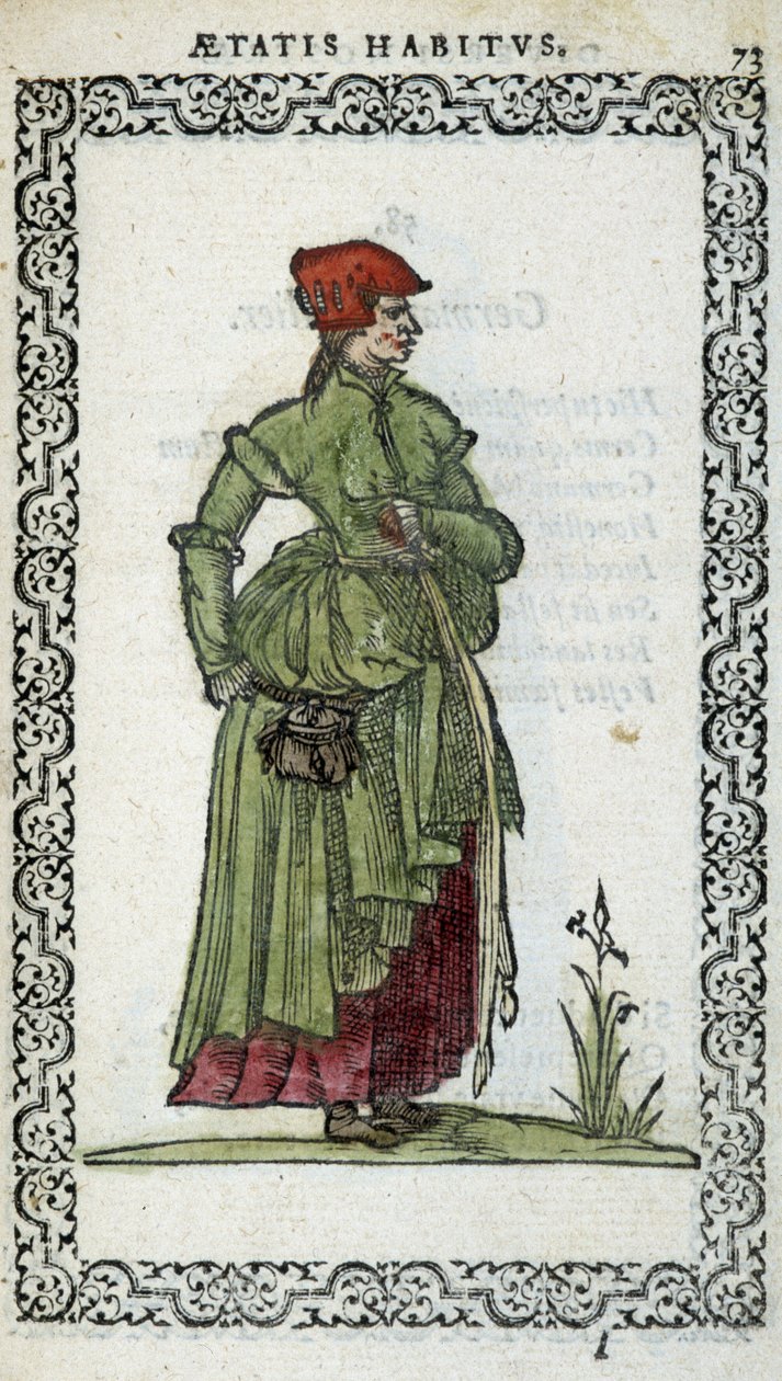 Flämische Frau - in „Habits et effigies“ von Jean Sulperius von Unknown artist