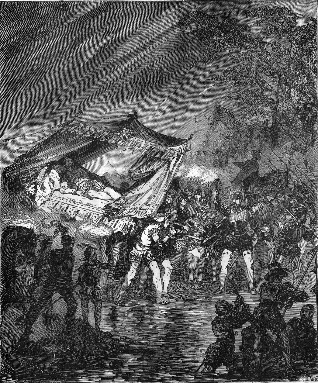 Flucht von Karl V. (1500-1558) nach Innsbruck in Deutschland (1552) von Unknown artist