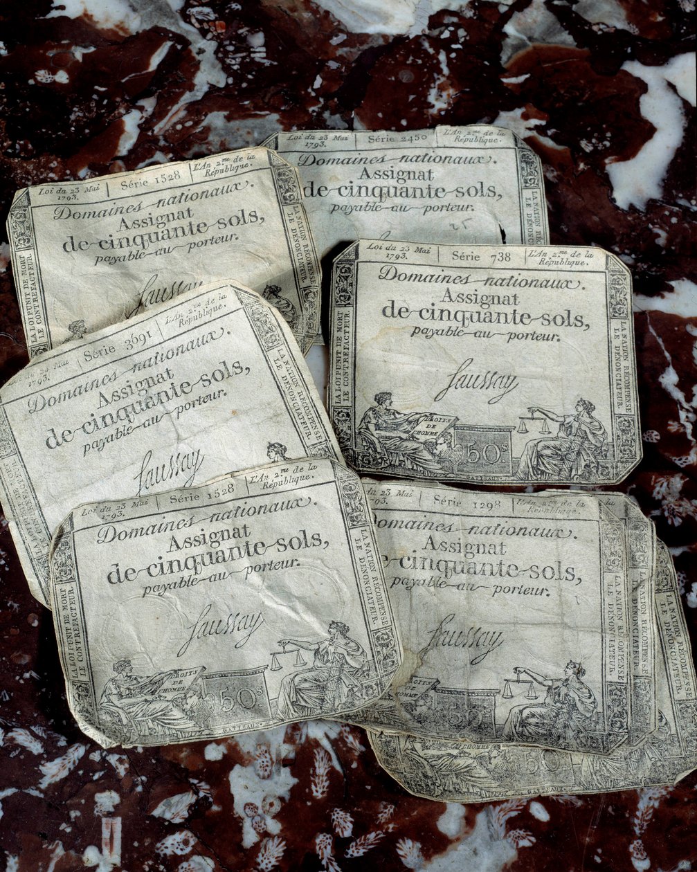 Französische Revolution: viele revolutionäre Zuweisungen (18. Jahrhundert) von Unknown artist