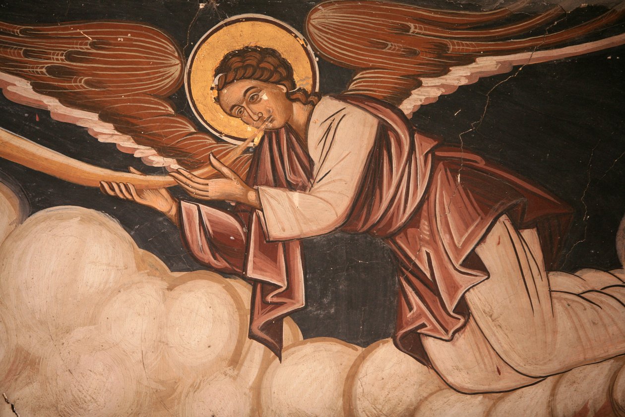 Fresko in der Kirche des Koutloumousiou-Klosters, Berg Athos, Griechenland von Unknown artist