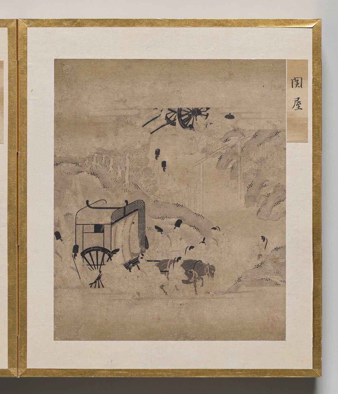 Torhaus aus dem Album der Illustrationen für die Geschichte von Genji von Unknown artist