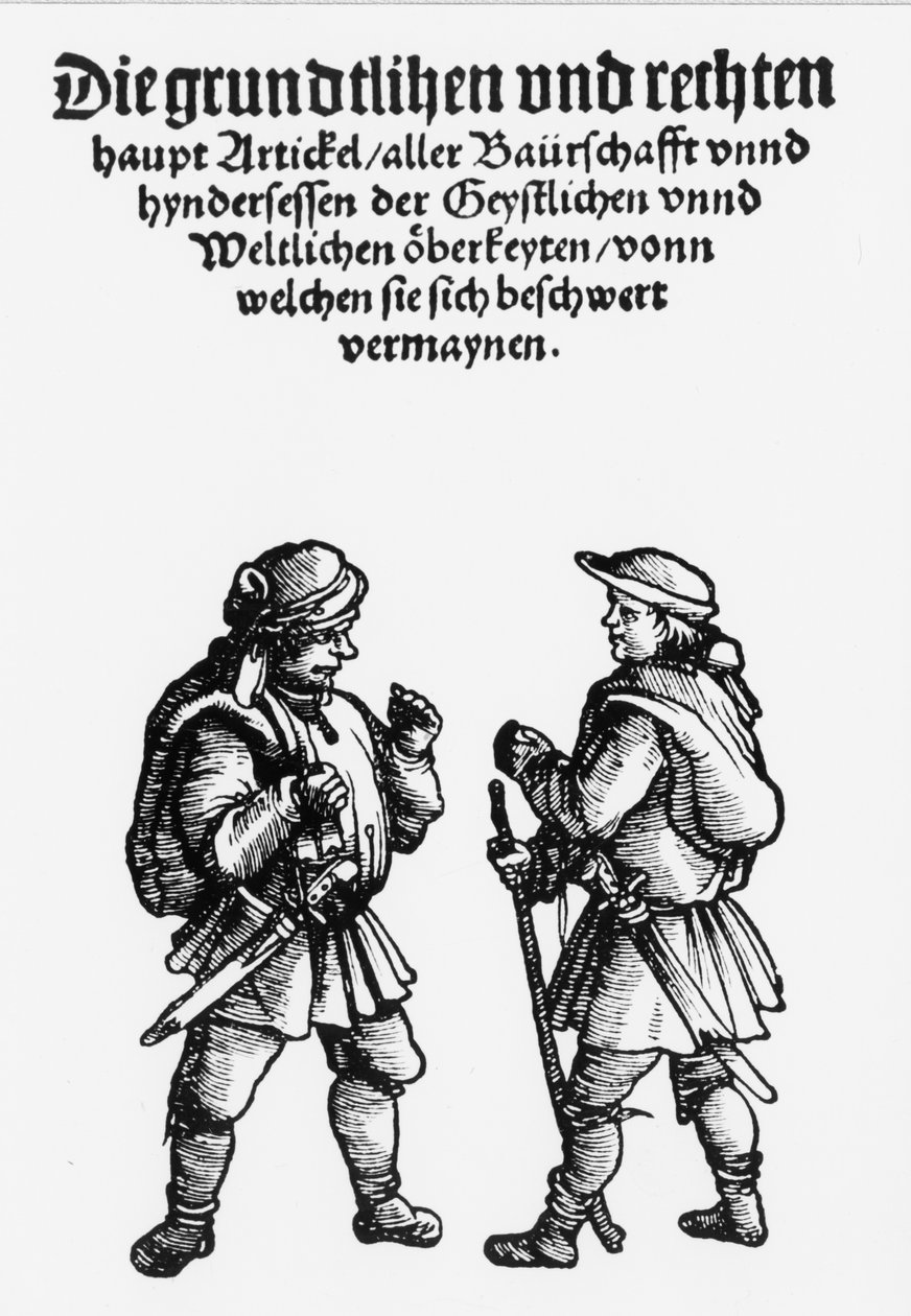 Deutsche Bauernwaffen während des Aufstands im 16. Jahrhundert von Unknown artist