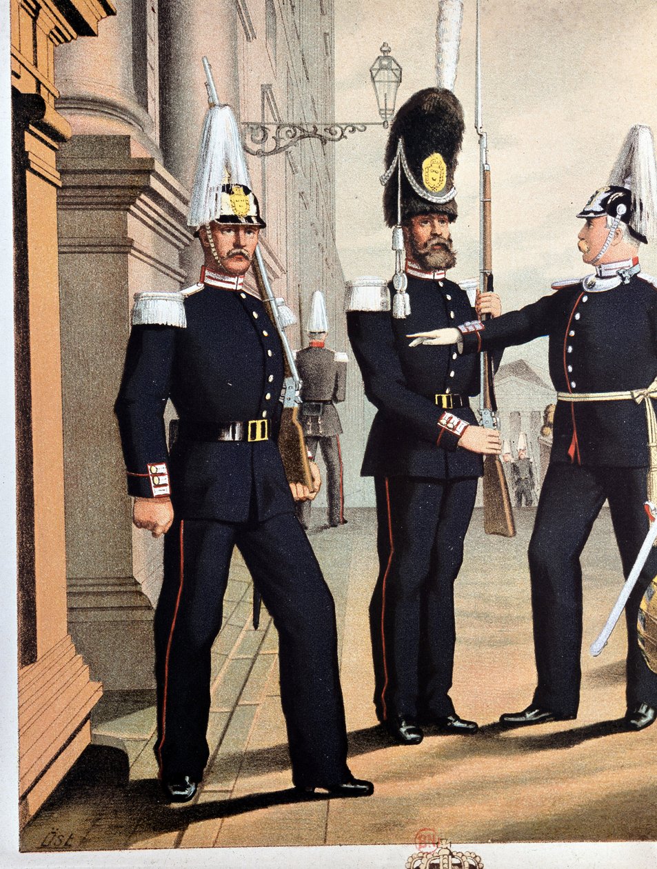 Grenadiere der schwedischen Garde, um 1890 von Unknown artist
