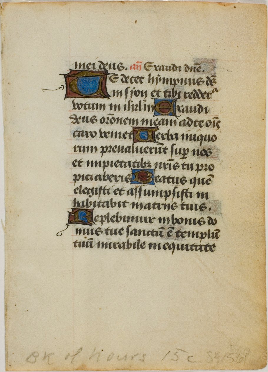 Illuminierte Manuskriptseite aus einem Stundenbuch von Unknown artist