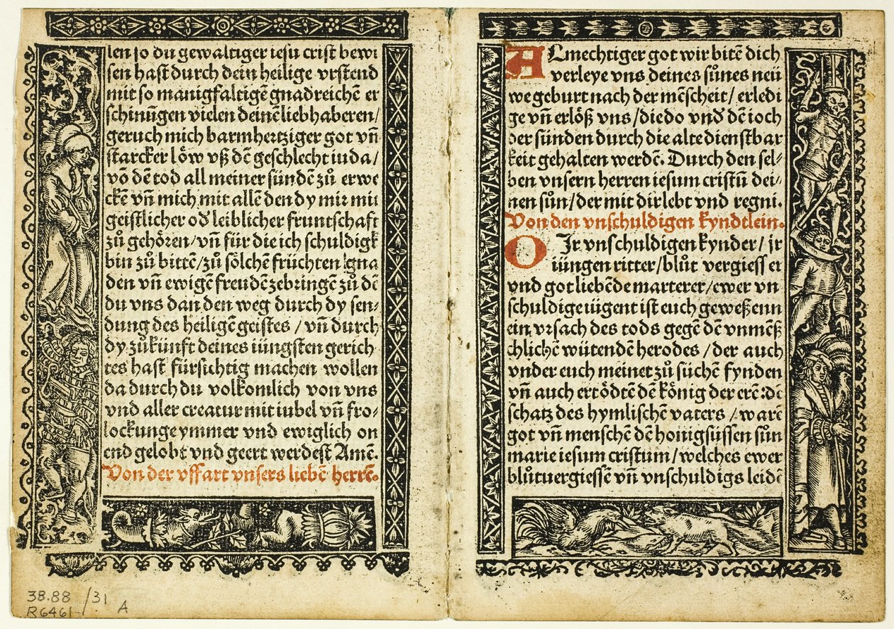 Illustration aus Hortulus animae, Tafel 31 aus Holzschnitten aus Büchern des XVI. Jahrhunderts von Unknown artist