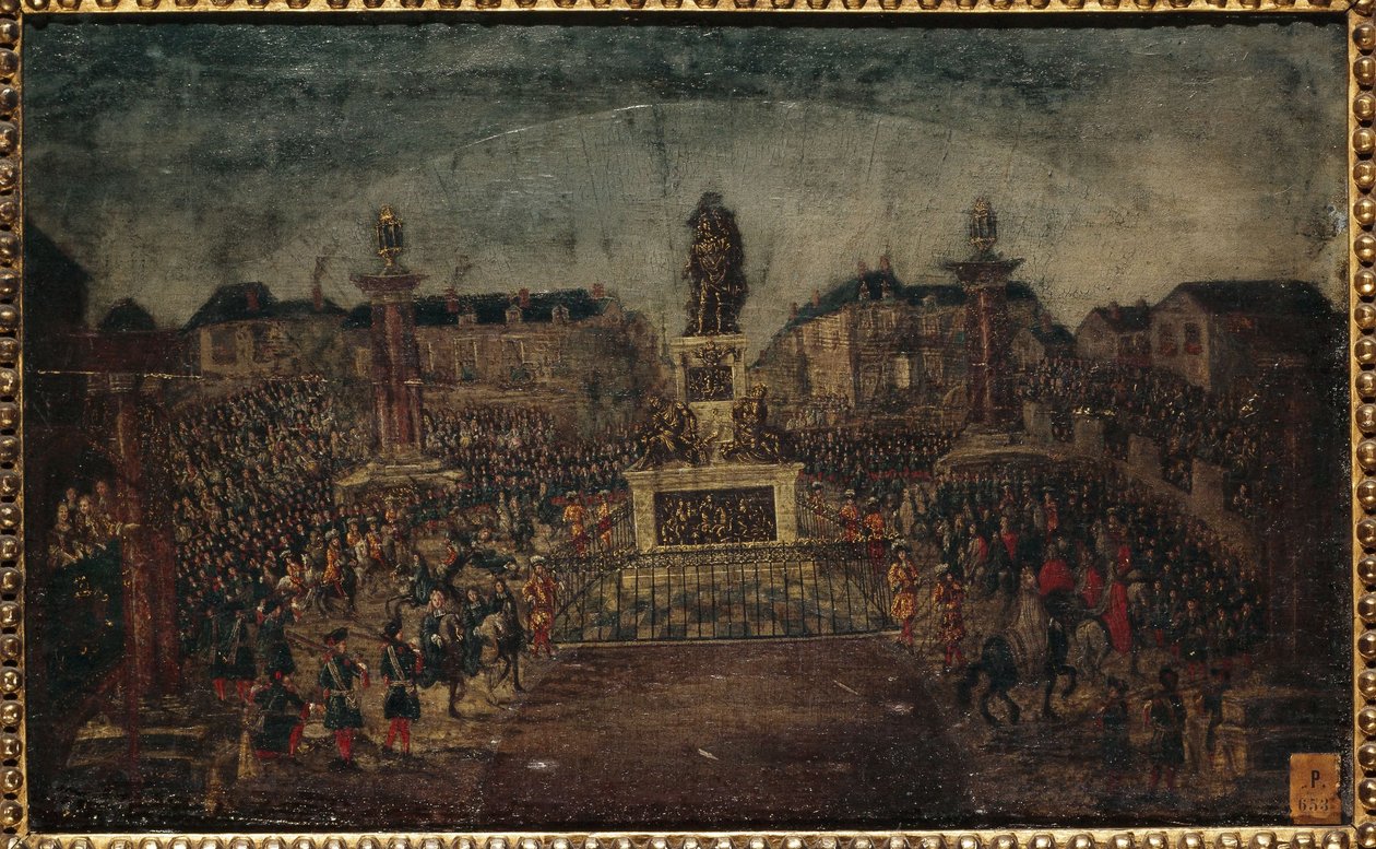 Einweihung der Statue von Ludwig XIV., Place des Victoires, heutiges 1. und 2. Arrondissement, 28. März von Unknown artist
