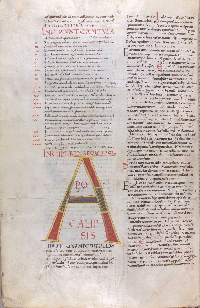 Incipit des Buches der Offenbarung von Unknown artist