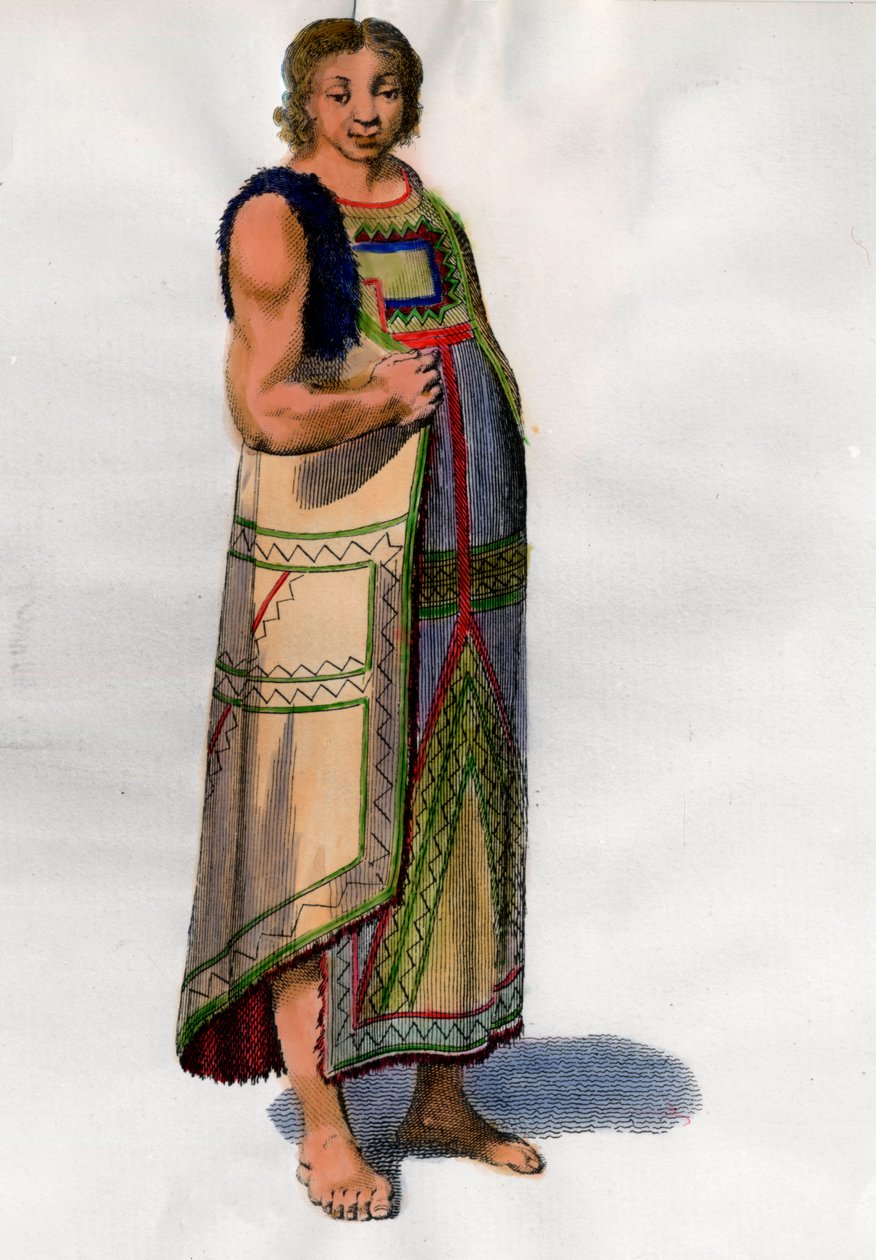 Indische Tracht aus Montevideo in Uruguay. Lithographie aus dem späten 18. Jahrhundert. Paris, Kunstgewerbemuseum von Unknown artist