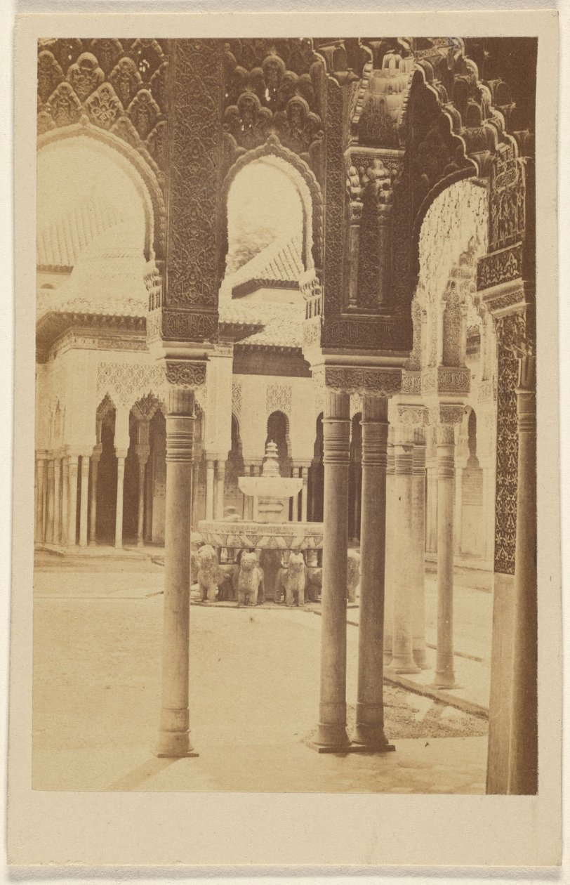 [Innenansicht der Säulen, die Alhambra] von Unknown artist