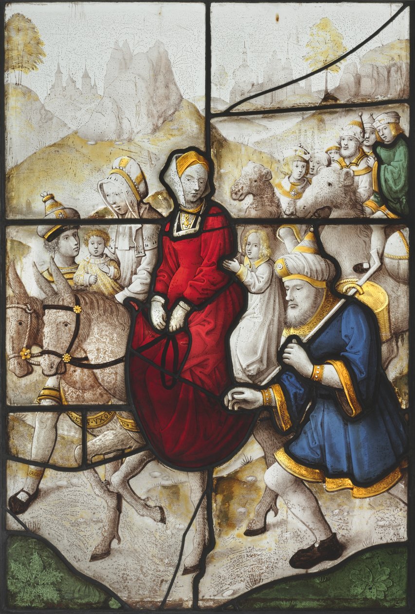 Jakob kehrt mit Rahel und Lea von Laban verfolgt nach Kanaan zurück von Unknown artist
