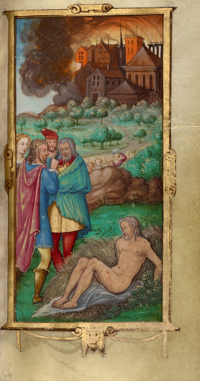 Hiob von seiner Frau und drei Freunden verhöhnt von Unknown artist