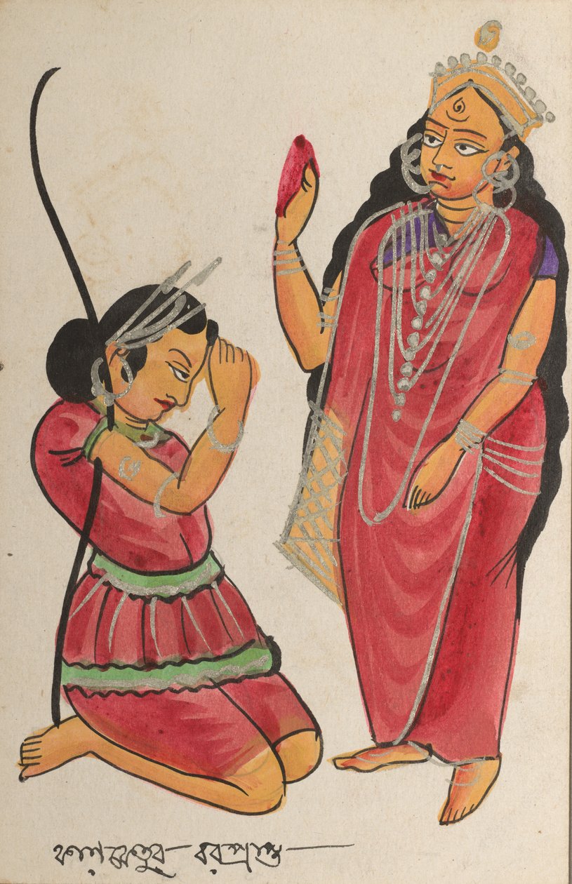 Kalaketu erhält einen Segen von der Göttin Chandi von Unknown artist