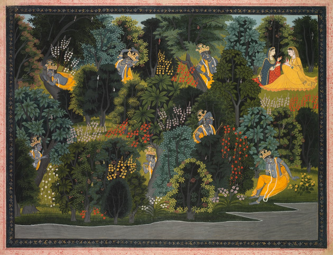 Krishnas Sehnsucht nach Radha, aus dem Gita Govinda von Jayadeva von Unknown artist