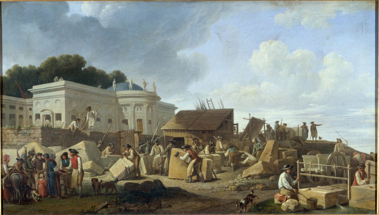 Das Hôtel de Salm im Bau, um 1786, zwischen 1781 und 1791 von Unknown artist