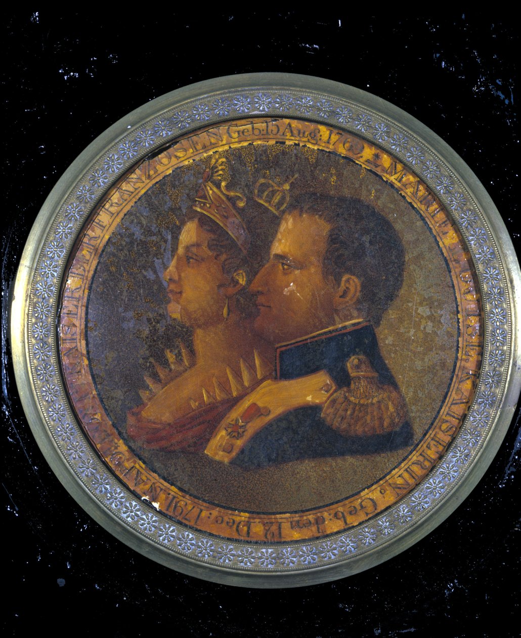 Deckel einer Schnupftabakdose mit Porträts von Napoleon I. und Josephine. Mailand, Museum des Risorgimento von Unknown artist