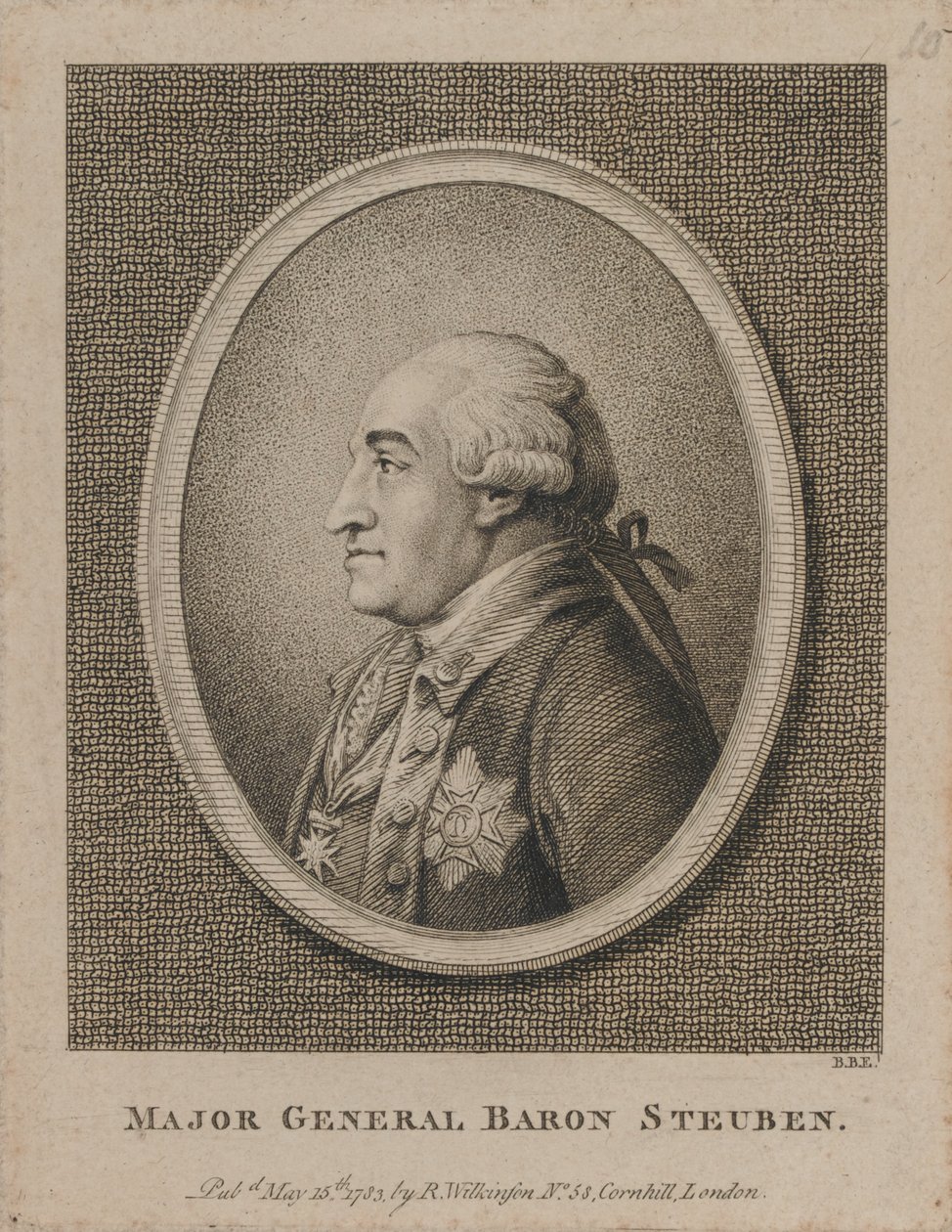 Generalmajor Baron Steuben (Radierung) von Unknown artist