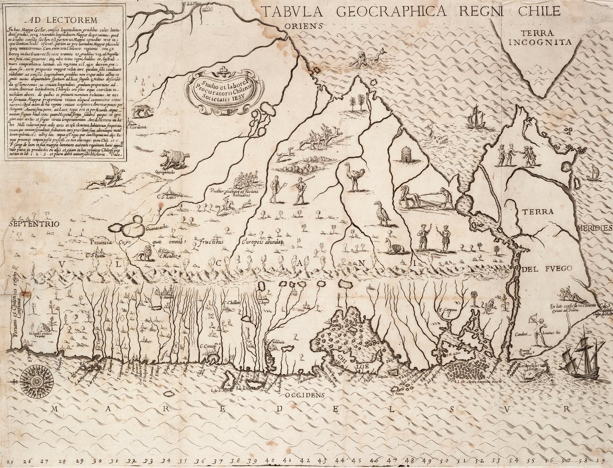 Karte von Chile, zusammengestellt von Jesuiten von Unknown artist