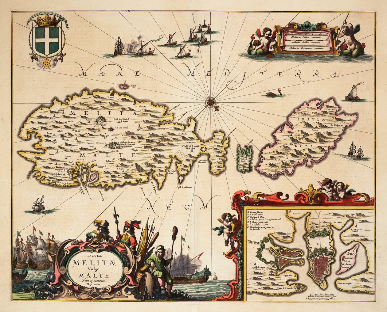 Karte von Malta und Gozo, ca. 1650 von Unknown artist