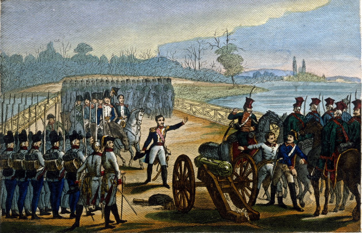 Napoleonischer Krieg. Wien: Die Eroberung der Donaubrücken am 13.11.1805 von Unknown artist