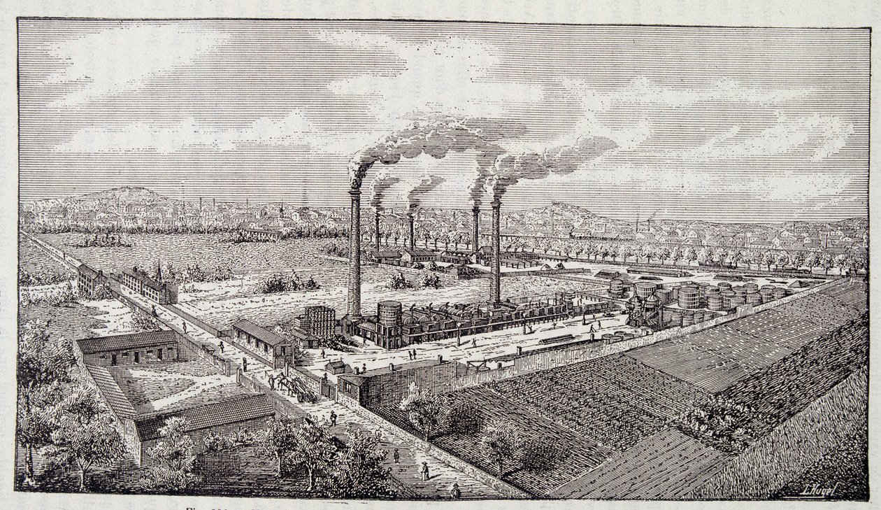 Übersicht der Ölraffinerieanlage von Herrn Deutsch in Pantin (Seine) von Unknown artist