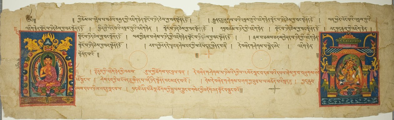 Seite aus einem buddhistischen Manuskript von Unknown artist