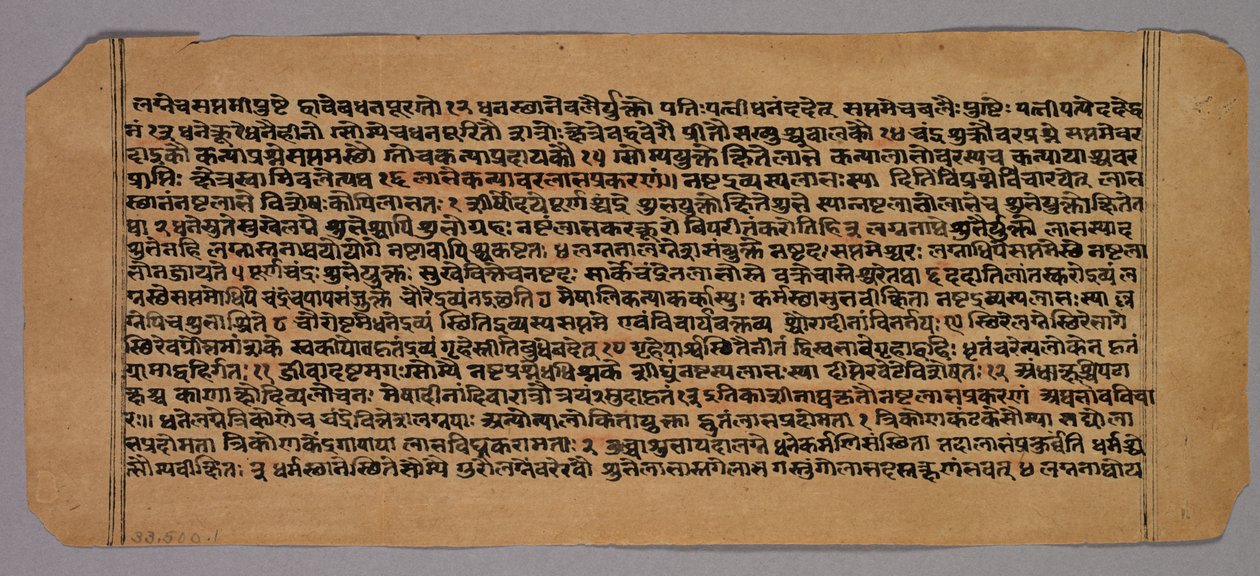 Seite aus dem Prasnapradipa, einem hinduistischen Astrologietext von Unknown artist