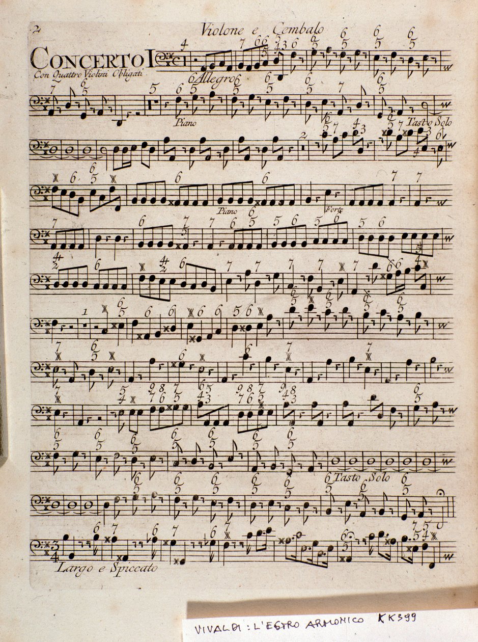 Seite der Partitur von L