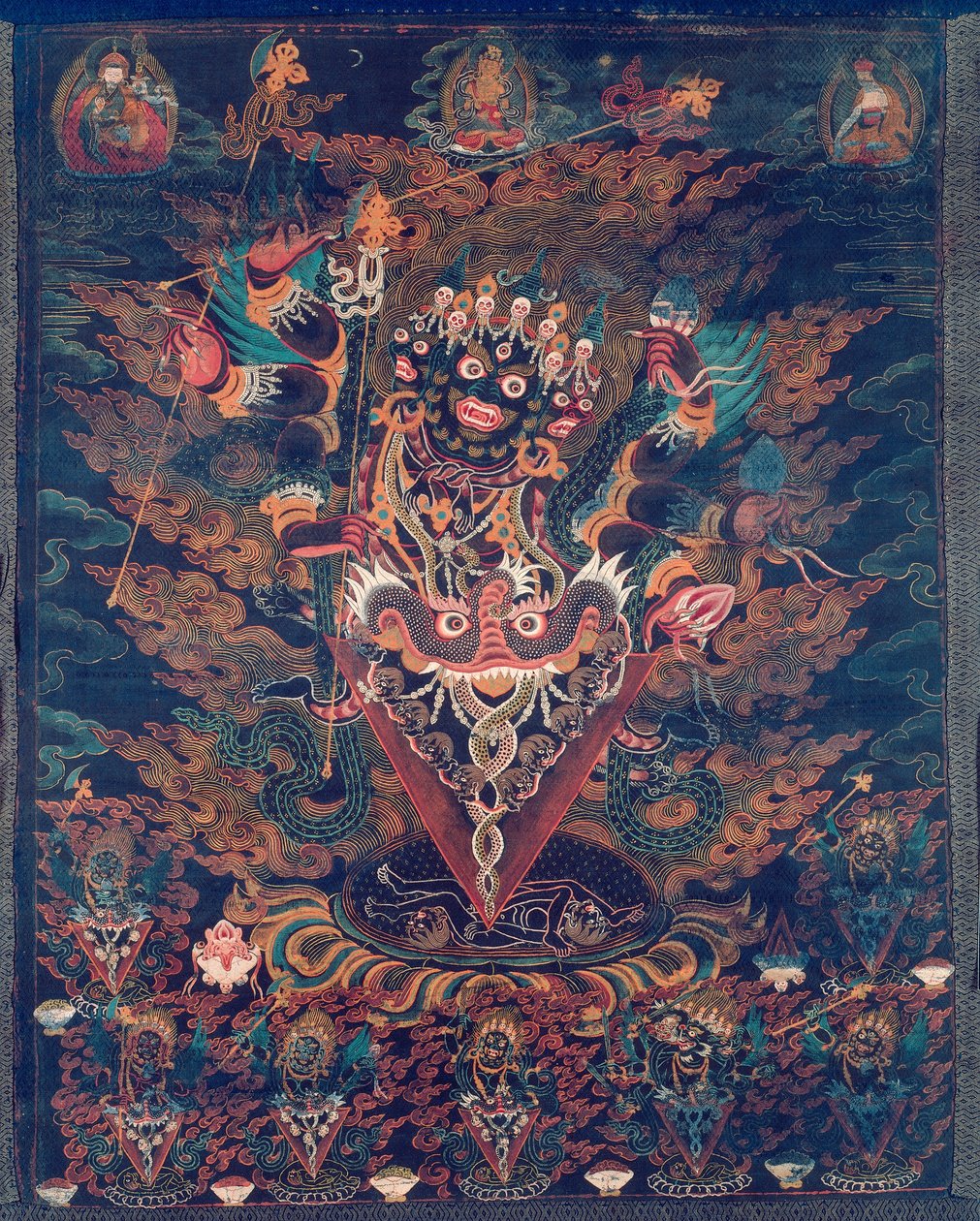 Banner (Thangka) mit Guru Dragpur, einer zornvollen Form von Padmasambhava von Unknown artist