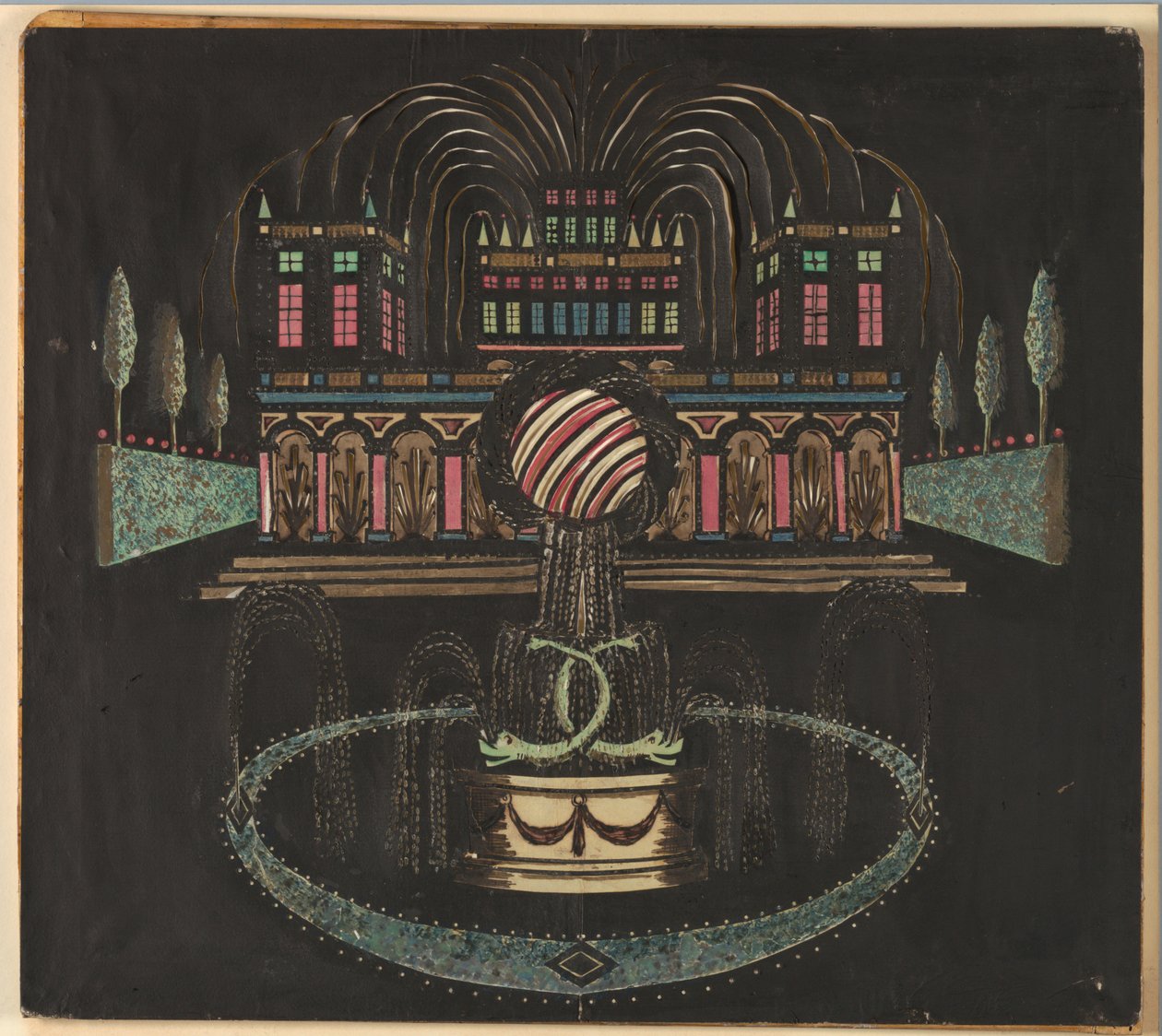 Palast und Brunnen von Unknown artist
