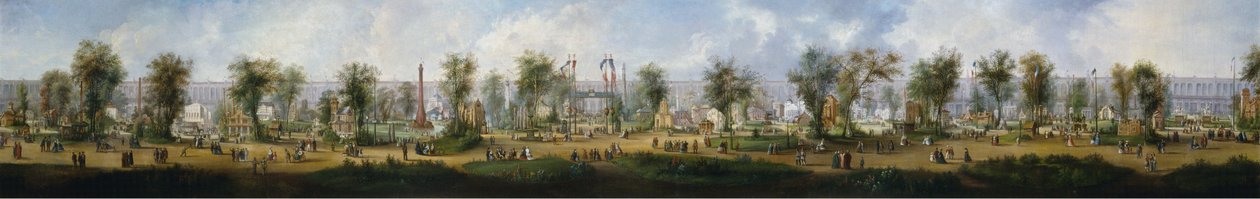 Panoramablick auf die Weltausstellung 1867, Champ-de-Mars von Unknown artist