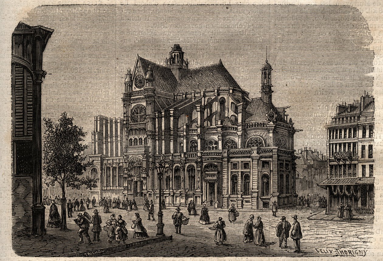 Paris, Ile-de-France, Frankreich - Kirche Saint-Eustache (19. Jahrhundert) von Unknown artist