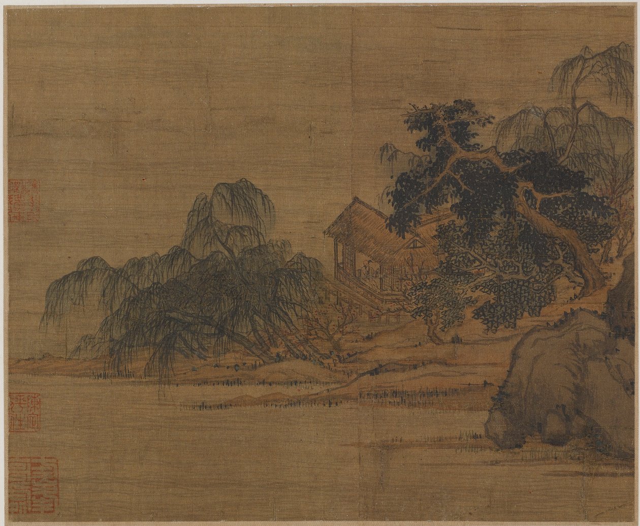 Pavillon auf einem bewaldeten Vorgebirge von Unknown artist