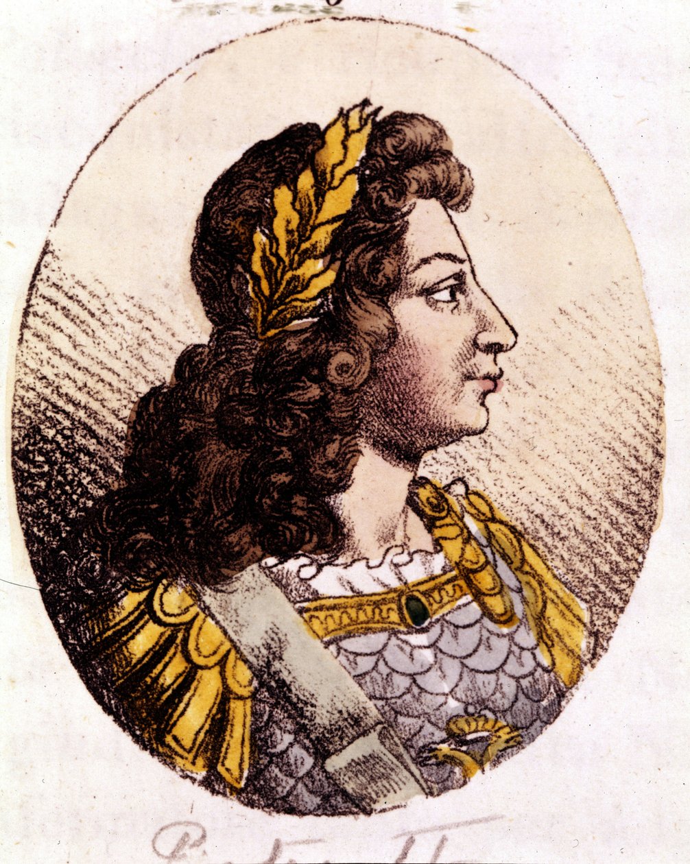 Peter II (1715-1730), Kaiser von Russland (1727-1730). Gravur aus dem frühen 19. Jahrhundert von Unknown artist